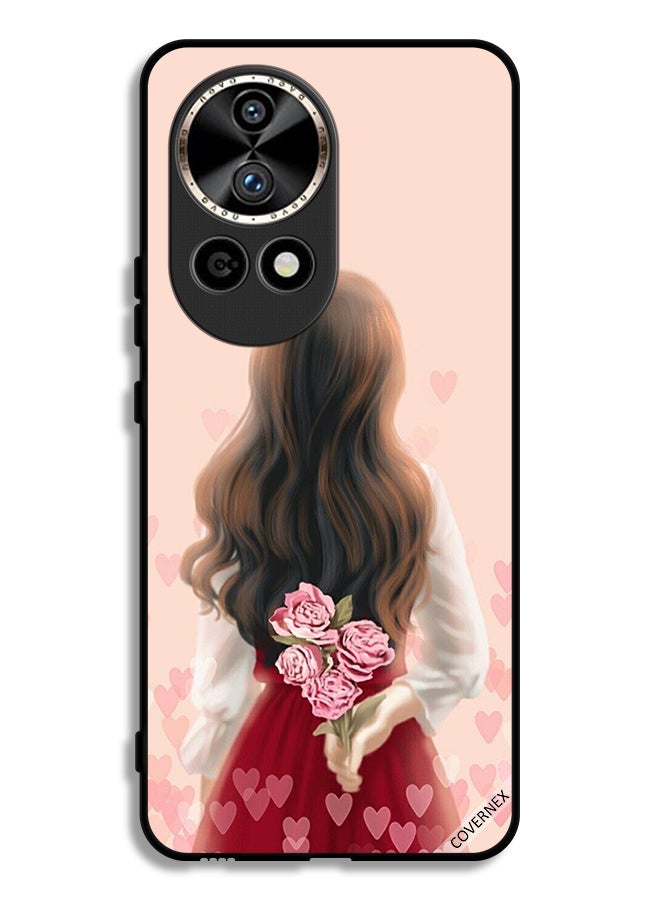 Covernex Huawei nova 12 Ultra 5G Protective Case Cover Girl Hiding Flowers - Image 1
