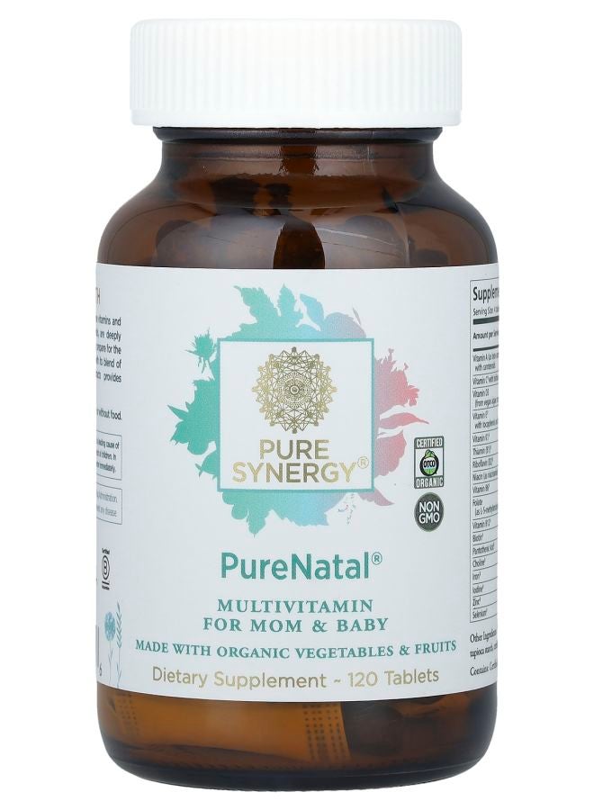 Pure Synergy فيتامينات متعددة PureNatal® للأم والطفل 120 قرص