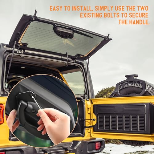 Jetuplusllc Rear Window Handle Compatible with Jeep Wrangler (JL) 2018-2024, Jeep Wrangler 4xe Trunk Rear Window Grip Handle - Image 4