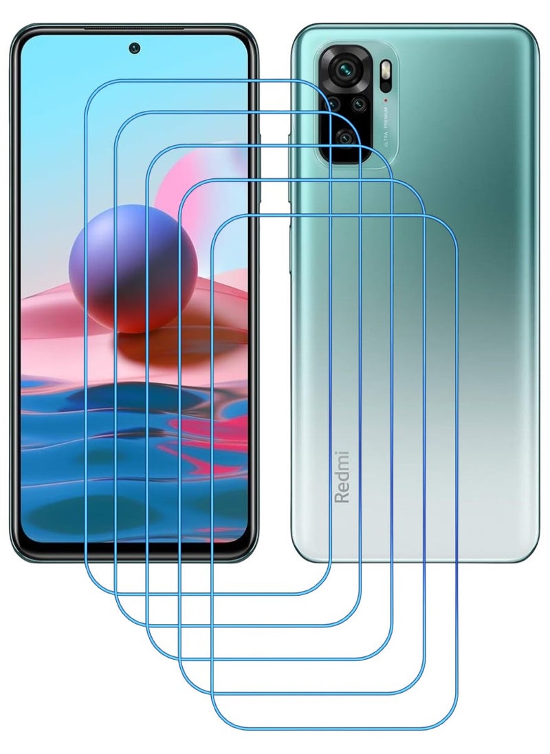 ACLIX 5 Pieces Antistatic ESD Dustproof Premium Quality High Definition Clear Tempered Glass Screen Protector Designed For Xiaomi Redmi Note 10 - Image 1
