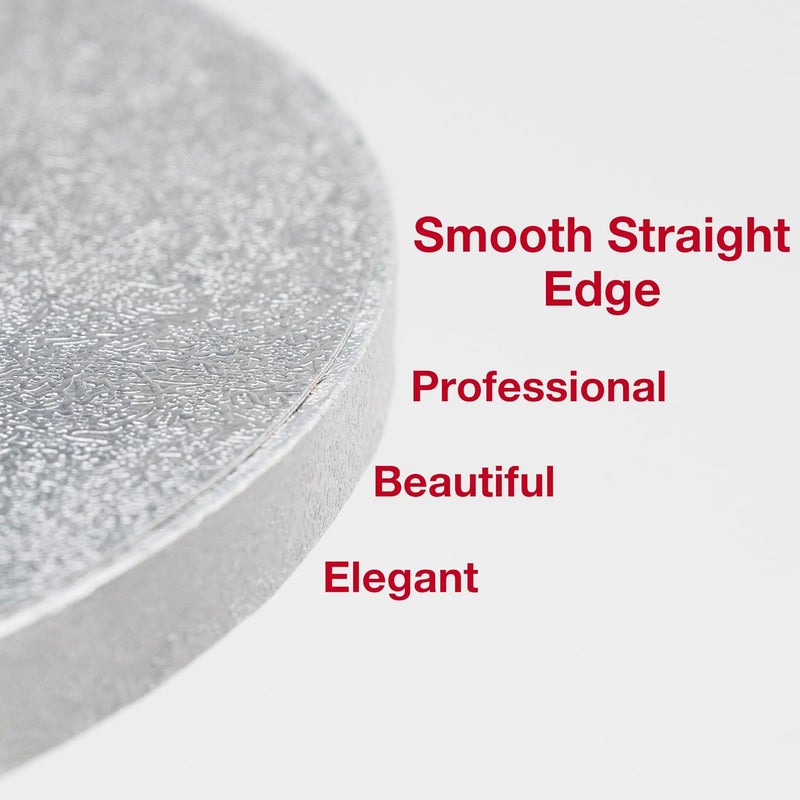 Paremmin 12inch Round Cake Boards 1/2inch Thick, Pack of 1 - Sturdy Silver Cake Drums with Smooth Straight Edges, Waterproof & Oil-Proof (12inch) - Image 3