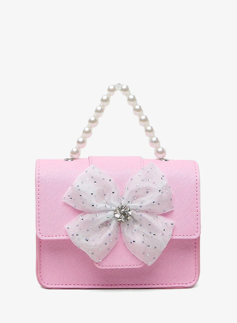 R&b Bow Detail Top Handle Bag