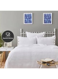 Karaca Nautica Home Pruva Double Muslin Bedspread Set White 