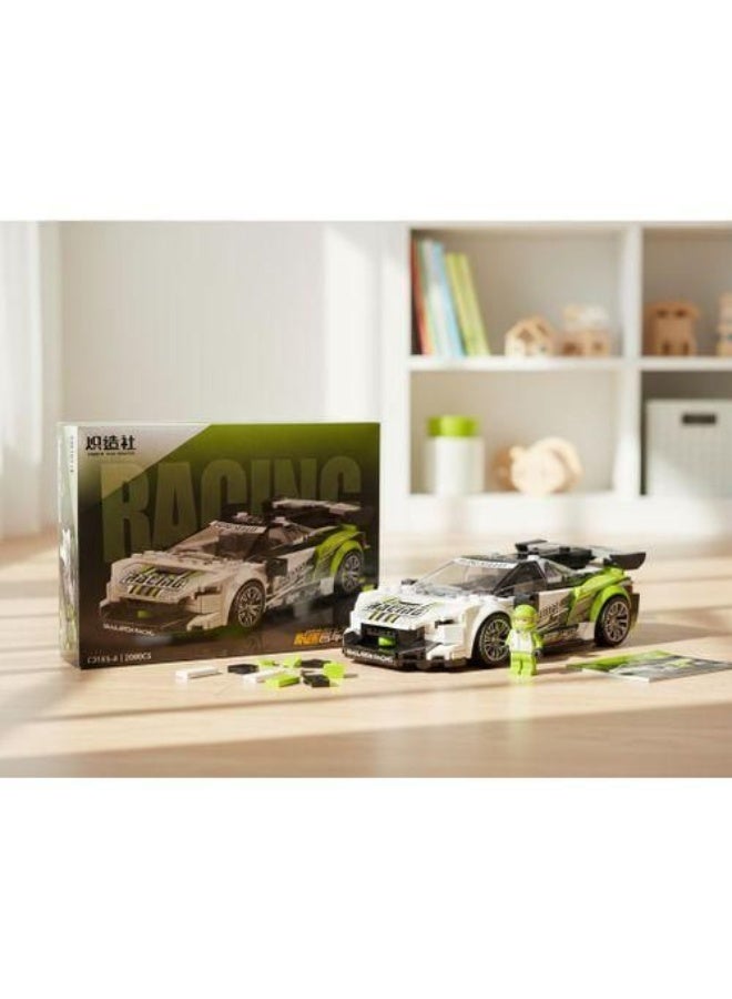 Building Blocks Racing Car Set, 308 Pieces, Model C2162-3 - Image 1