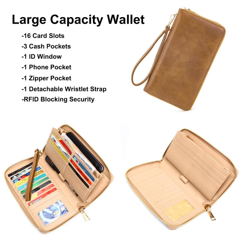 Soperwillton Women Fashion Backpack Purse Anti-Theft Leather Shoulder Bag Travel Multi Pockets Handbag Wallet Set 3pcs - Image 5