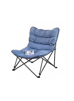ETG Single Folding Chair for Bedroom, Plus Velvet Reclining Moon Chair 95*80*43CM  - Image 1