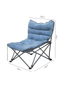 ETG Single Folding Chair for Bedroom, Plus Velvet Reclining Moon Chair 95*80*43CM  - Image 4