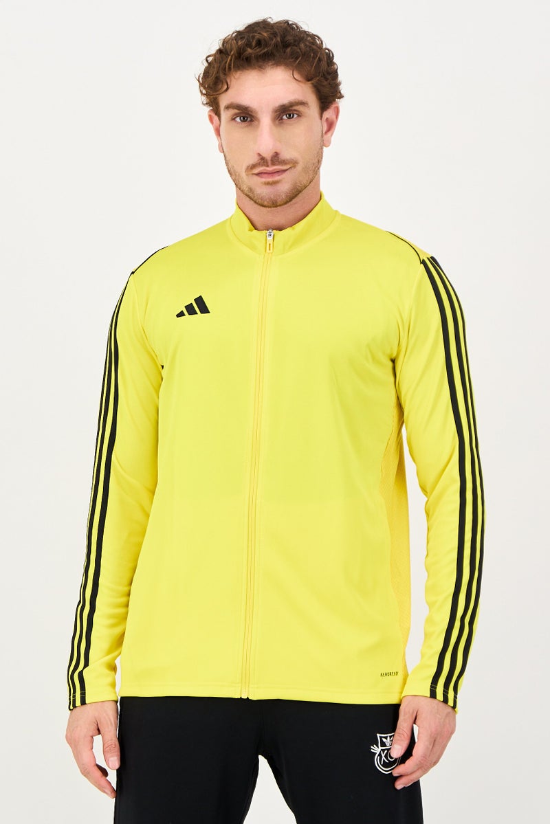 Adidas Men Sportswear Fit Long Sleeve Training Jacket, Yellow - Image 1