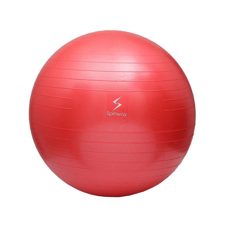 Spinway Gym Ball Non-Slip Stability Ball - Anti Burst Yoga Ball-Heavy Duty Balance Ball-Extra Thick Fitness Ball,65 cm (1100 Gram), Red | for Office,Home & Gym - Image 4