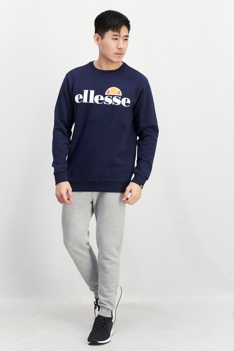 Ellesse ملابس رياضية للرجال بأكمام طويلة مناسبة، سويت شيرت خارجي، مجموعة بحرية - Image 3
