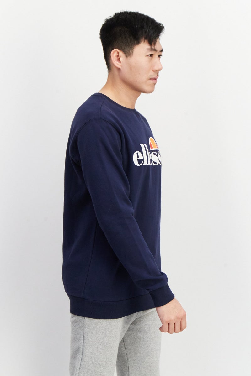 Ellesse Men Sportswear Fit Long Sleeves Outdoor Sweatshirt, Navy Combo - Image 2