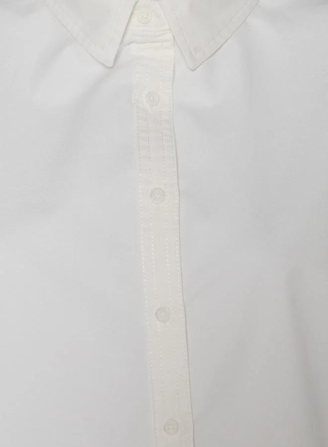 سبلاش فيڤ Oversized Cotton Shirt with High Low Hem