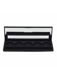 2 Pcs 5 Grids Empty Eyeshadow Palette Cosmetics Makeup Storage Container DIY Eye Shadow Palette Case with Mirror and Window for Blush Eyebrow Powder Lipstick, Inner Diameter 26mm