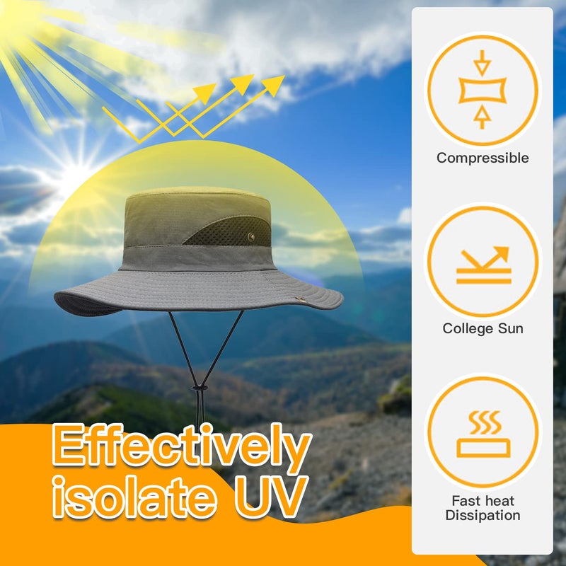 Electomania Sun Protection Cap for Men, Beach Fishing Hat, Summer Hat for Men, Round Sun Cap for Hiking, Fishing, Gardning, Travel - Image 3