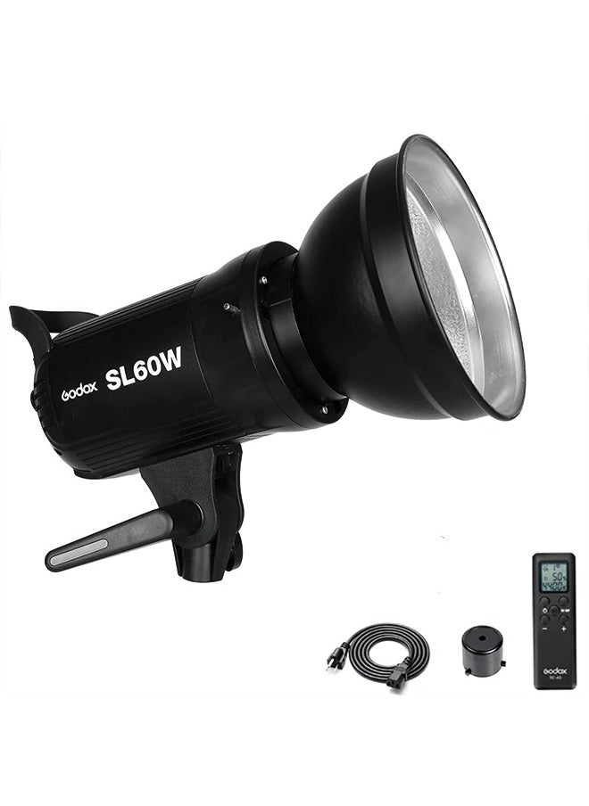 جودوكس - Godox SL-60W CRI 95+ LED فيديو ضوئي SL60W أبيض 5600K إصدار 60WS Bowens Mount + جهاز تحكم عن بعد + عاكس - Image 1