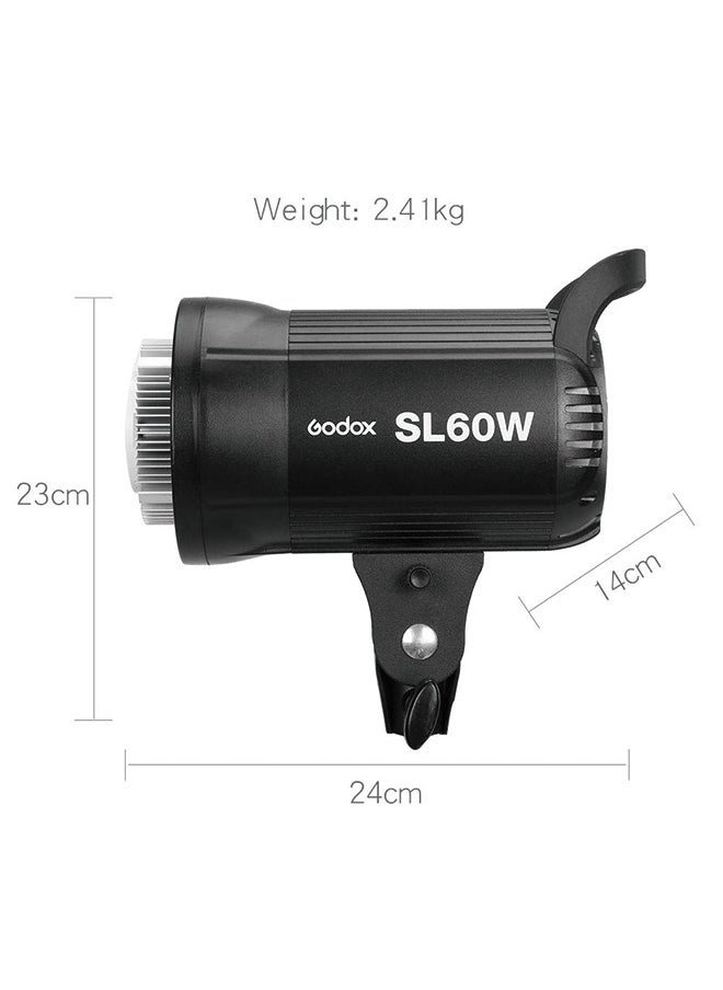 جودوكس - Godox SL-60W CRI 95+ LED فيديو ضوئي SL60W أبيض 5600K إصدار 60WS Bowens Mount + جهاز تحكم عن بعد + عاكس - Image 1