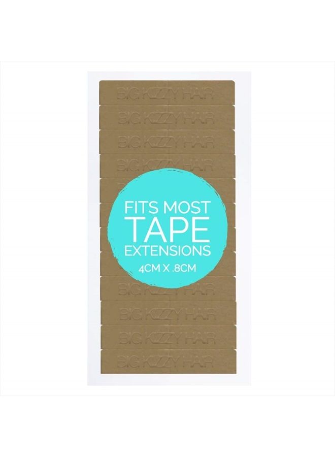 Big Kizzy Hair Extensions Tape - Regular Hold - Fits Most Tape in Hair Extensions, 4cm x .8cm Tape for Extensions, Professional Double Sided Extension Tape - Image 2