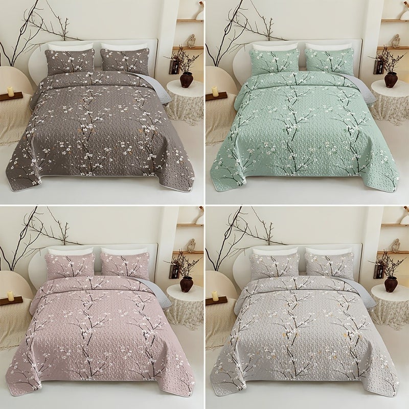 2/3pcs Aesthetic Chinese Style Printed Durable Quilted Bedspread Set (1 Bedspread + 1/2 Pillowcases, Pillow Core Not Included), Queen And King Size Home Dormitory HD Printing. Breathable And Easy to Care for - Image 5