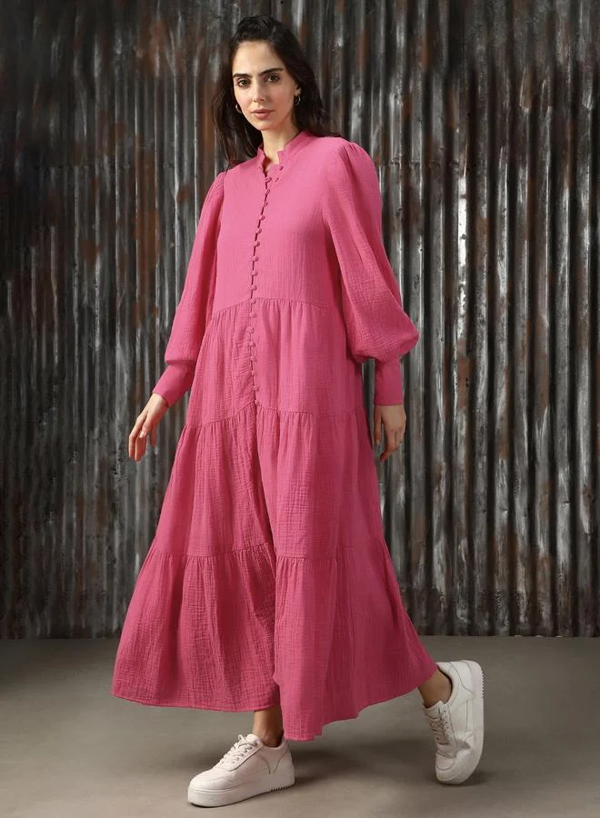 HIGH STAR Tiered Cotton Dress