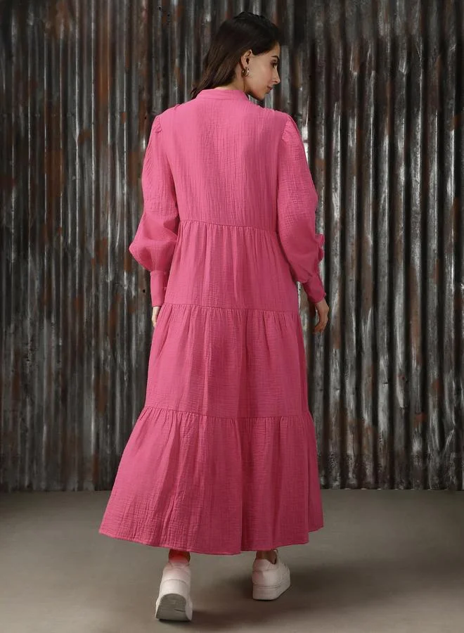 HIGH STAR Tiered Cotton Dress
