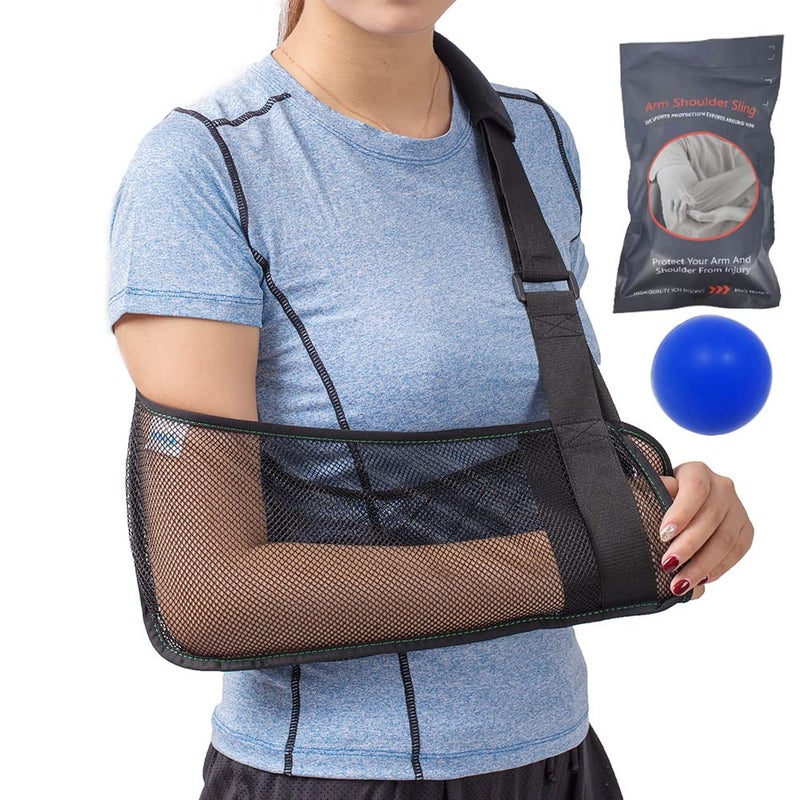 TODDOBRA Mesh Arm Shoulder Sling - Medical Shoulder Immobilizer for Shower - Adjustable Arm Brace for Torn Rotator Cuff Injury - Right Left Arm for Men Women - Shower Sling for Elbow, Wrist - Image 1
