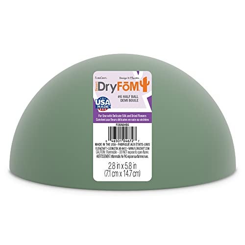 FloraCraft Floral Desert DryFōM Half Ball 2.8 Inch x 5.8 Inch Green - Image 1