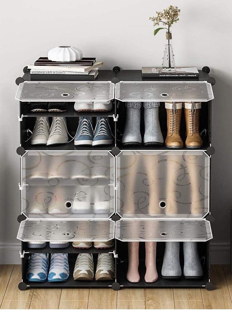 Generic 6 Cube 12 Sells Double Plastic Modular Storage Closet Organizer Cabinet Shoe Rack Cabinet Cube  - Image 1