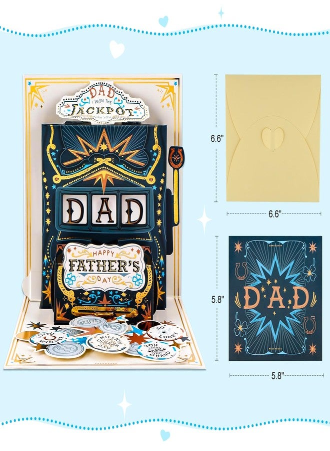 FLYAB Fathers Day Pop Up Card - 3D Happy Father's Day Gifts Funny Greeting Card for Dad Gifts from Daughter Son Present for Husband Grandpa from Wife Grandkids - Image 3