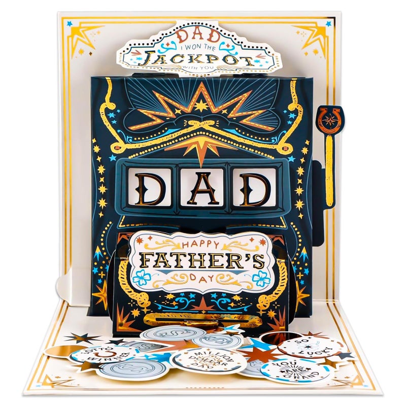 FLYAB Fathers Day Pop Up Card - 3D Happy Father's Day Gifts Funny Greeting Card for Dad Gifts from Daughter Son Present for Husband Grandpa from Wife Grandkids - Image 1