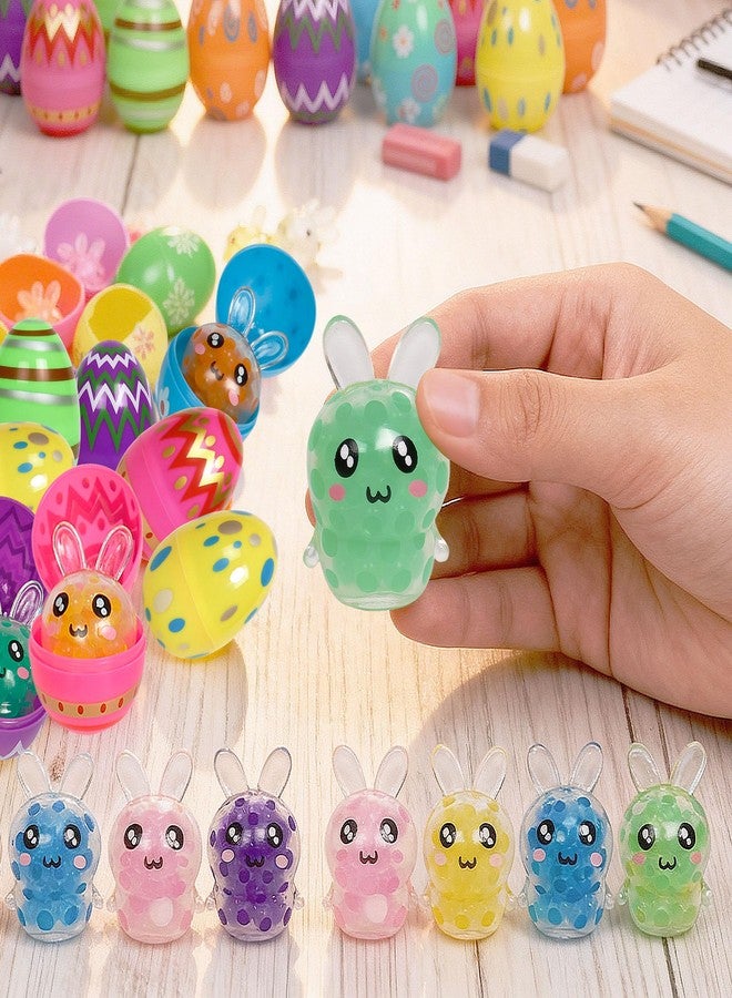 ONEVIVE 24 Pack Easter Bunny Mini Squeeze Balls Prefilled in Easter Eggs,Squishy Stress Relief Fidget Toys for Egg Hunt Easter Party Favors for Kids Boys Girls Easter Basket Stuffers - Image 3