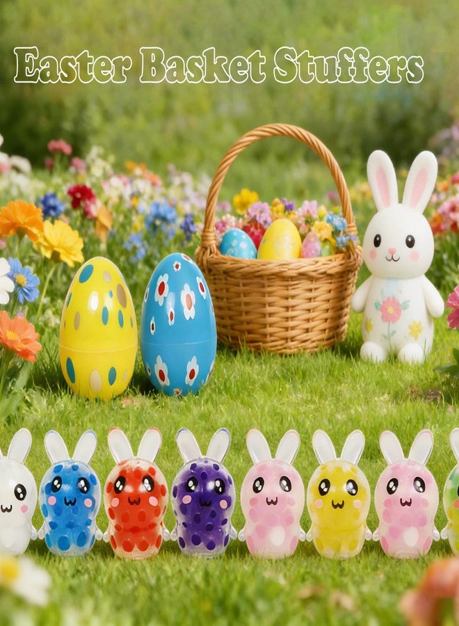 ONEVIVE 24 Pack Easter Bunny Mini Squeeze Balls Prefilled in Easter Eggs,Squishy Stress Relief Fidget Toys for Egg Hunt Easter Party Favors for Kids Boys Girls Easter Basket Stuffers - Image 4