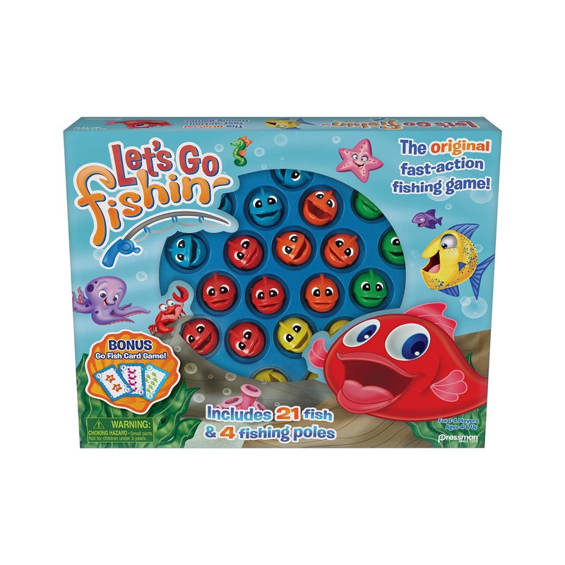 Pressman 58 Let's Go Fishin' Combo Game  Includes Go Fish Card Game - Image 1