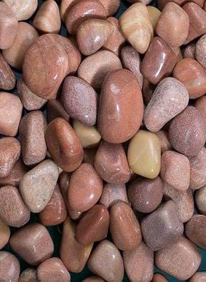 VANNEF Stone Light Brown Pebbles & Garden Stones for Outdoor Indoor Pathway Aquarium Decoration (Light Brown, 950gm) - Image 1