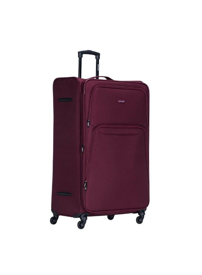 VIPTOUR 4-Piece Fabric Softside Luggage Set with 360° Spinner Wheels & Number Lock – Durable Polyester Travel Trolley Bag (20’’ / 24’’ / 28’’ / 32’’) - BURGUNDY - Image 3