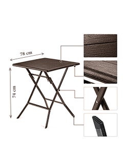 SunBoat Commerce ‎3-Piece Folding Bistro Table Chairs Set ‎‎HDPE Wood Grain Series  - Image 5