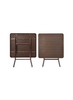 SunBoat Commerce ‎3-Piece Folding Bistro Table Chairs Set ‎‎HDPE Wood Grain Series  - Image 3