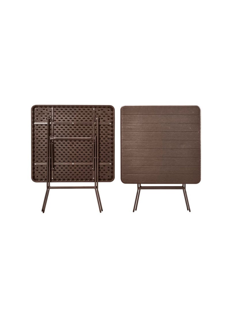 SunBoat Commerce ‎3-Piece Folding Bistro Table Chairs Set ‎‎HDPE Wood Grain Series  - Image 3