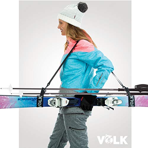 Volk Ski Strap and Pole Carrier - 2 Sets per Pack - Skiing Accessory for Easy Transportation of Your Ski Gear - Feel Comfortable Walking to and From the Mountain - Adjustable Size - Image 3