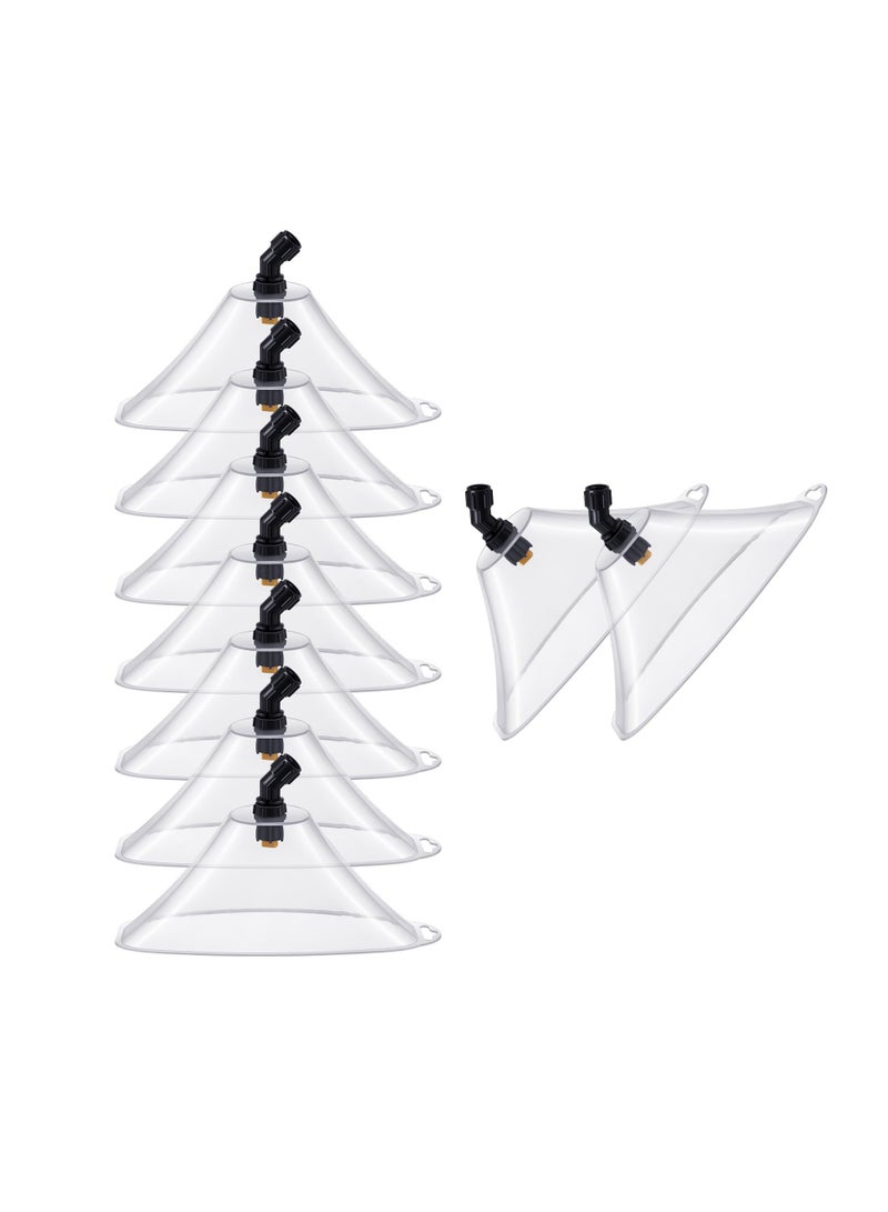 Excefore Trumpet Spray Nozzle, 10 Pcs Drift Guard with Flat Sprayer Nozzle, for Most Backpack Sprayer Prevents Fine Droplets from Drifting, Suitable for Farm Garden Lawn Use (9.84 x 2.95 x 3.74 Inches) - Image 1