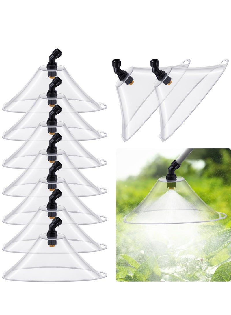 Excefore Trumpet Spray Nozzle, 10 Pcs Drift Guard with Flat Sprayer Nozzle, for Most Backpack Sprayer Prevents Fine Droplets from Drifting, Suitable for Farm Garden Lawn Use (9.84 x 2.95 x 3.74 Inches) - Image 2