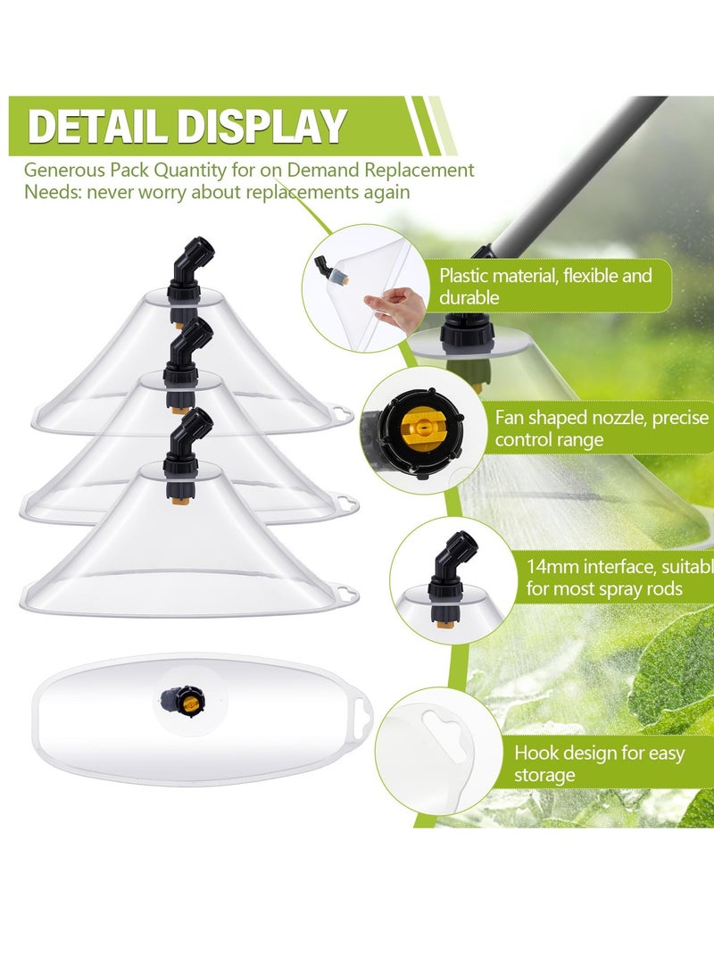 Excefore Trumpet Spray Nozzle, 10 Pcs Drift Guard with Flat Sprayer Nozzle, for Most Backpack Sprayer Prevents Fine Droplets from Drifting, Suitable for Farm Garden Lawn Use (9.84 x 2.95 x 3.74 Inches) - Image 4