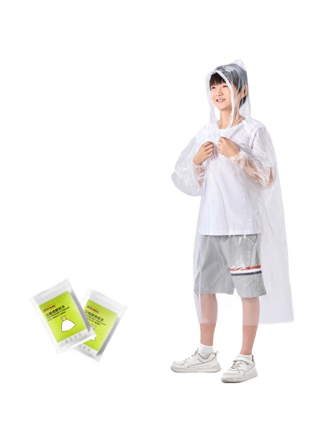 Silayi Disposable Raincoat For Children And Students, Portable Outdoor After-School Rain Protection, Card-Style Military Training Essential, Rain Gear Supplies - Image 2