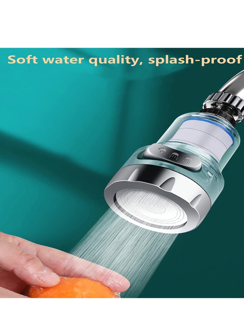 KASTWAVE Kitchen Filter Faucet Sprayer, 360° Rotation 3 Modes Adjustable Kitchen Splash-proof Water Faucet, Faucet Booster Transparent Replaceable Filter Cartridges 2pcs  - Image 5