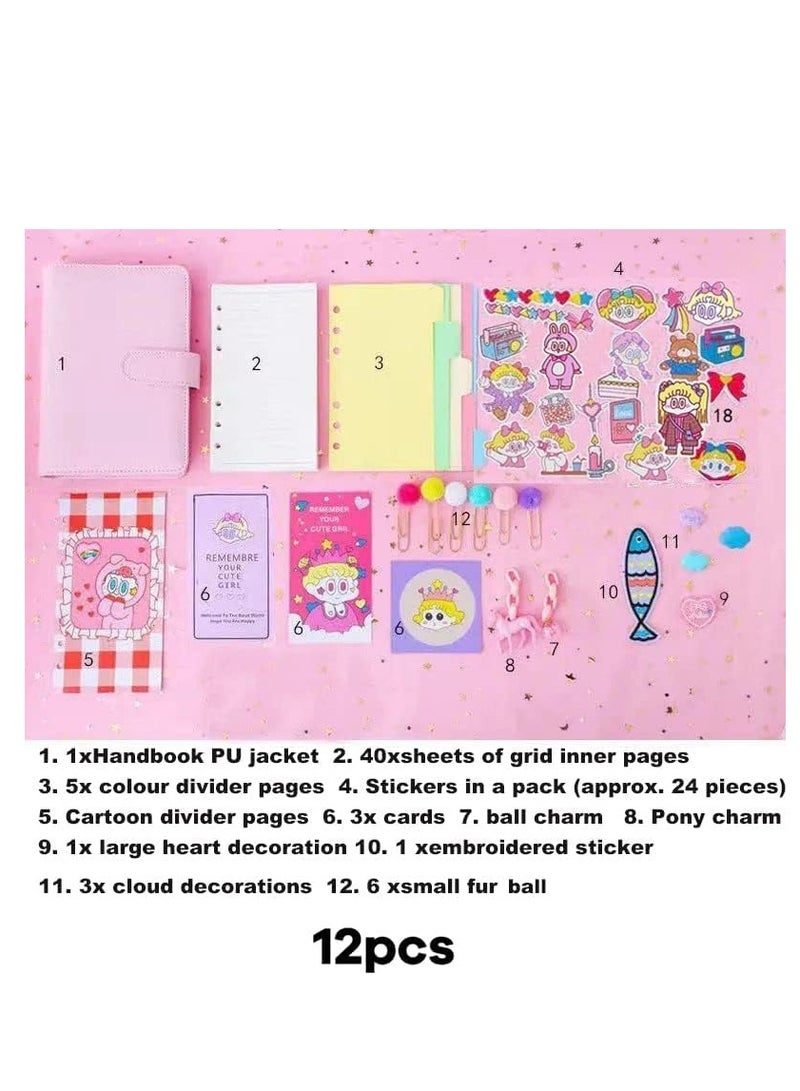 SYOSI مجموعة مخططات DIY - دفاتر ملاحظات جيبية للفتيات - دفاتر ملاحظات مكتبية - دفاتر يوميات - مستلزمات مدرسية - مكتبية - Image 5