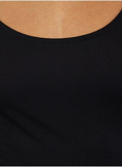 trendyol Black Pool Neck Fitted Knitted Blouse TWOAW25BZ00025  - Image 4