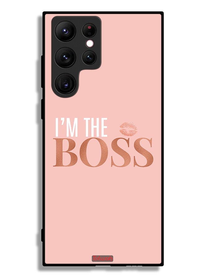 Tolwak Samsung Galaxy S22 Ultra 5G Protective Case Cover I Am The Boss - Image 3