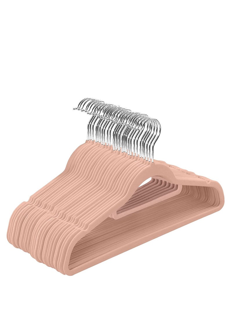 Cool Baby Premium Non Slip Velvet Hangers - Heavy Duty - Coat Suit Hangers (Pink, Pack of 50) - Image 1