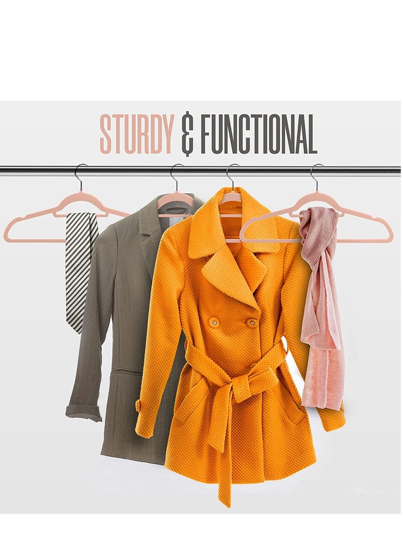 Cool Baby Premium Non Slip Velvet Hangers - Heavy Duty - Coat Suit Hangers (Pink, Pack of 50) - Image 5