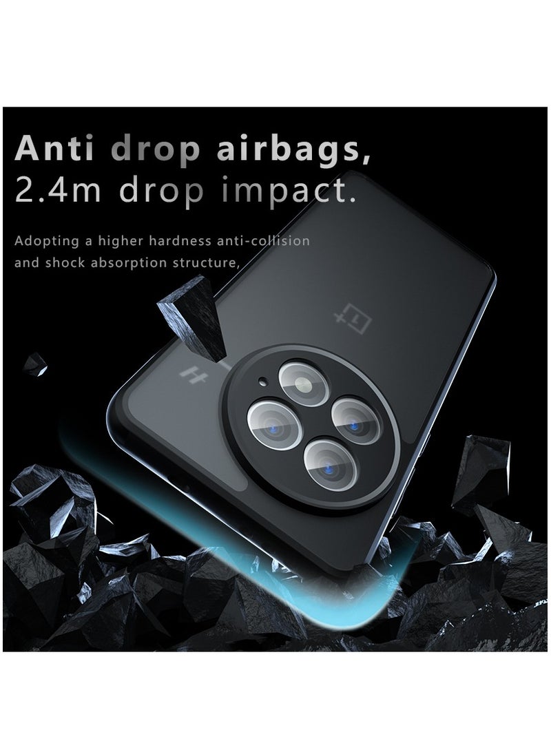 [1+2 Sets] For OnePlus 13 5G Case Cover & Screen Protector Frosted Translucent Back Protective Slim Phone Cover, Anti-Fingerprints, Anti-Fall Drop Protection，2 Tempered Flim  - Image 3