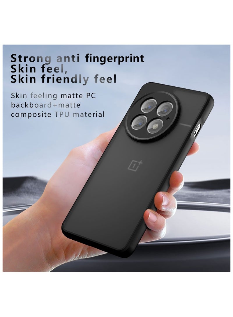 [1+2 Sets] For OnePlus 13 5G Case Cover & Screen Protector Frosted Translucent Back Protective Slim Phone Cover, Anti-Fingerprints, Anti-Fall Drop Protection，2 Tempered Flim  - Image 4